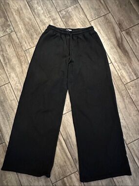 Princess Polly Men's Black Wide-Leg Joggers